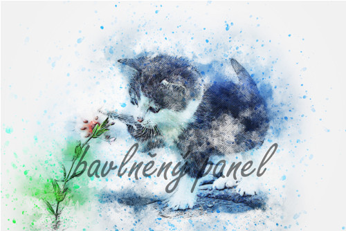 Bavlněný panel Akvarel 154
