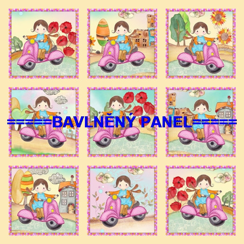 Bavlněný panel /i na pexeso/ 35 x 35 cm
