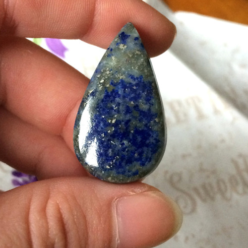 Lapis Lazuli kabošon slza (LL008/ 34x19x5mm)