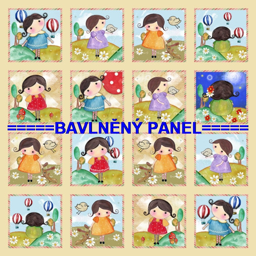 Bavlněný panel /i na pexeso/ 35 x 35 cm