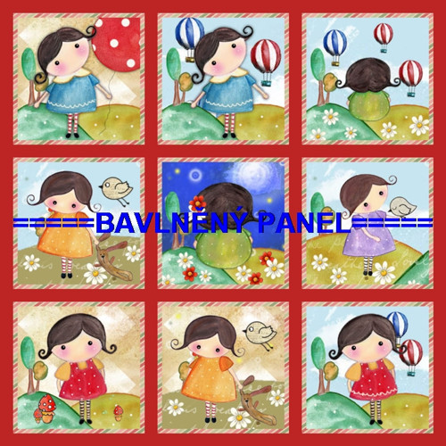 Bavlněný panel /i na pexeso/ 35 x 35 cm