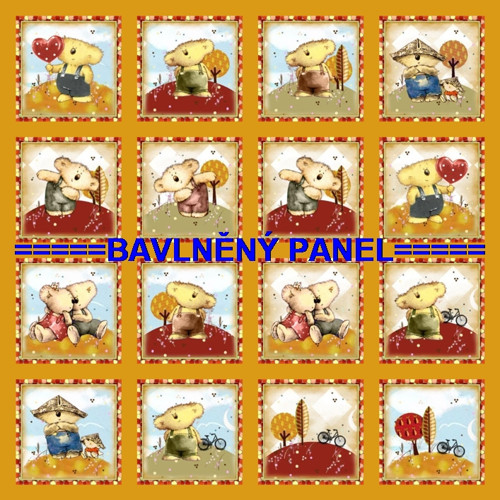 Bavlněný panel /i na pexeso/ 35 x 35 cm