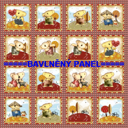 Bavlněný panel /i na pexeso/ 35 x 35 cm