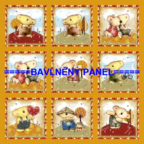 Bavlněný panel /i na pexeso/ 35 x 35 cm