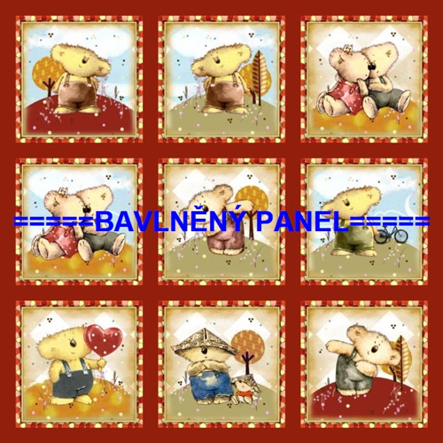 Bavlněný panel /i na pexeso/ 35 x 35 cm