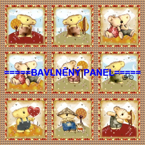 Bavlněný panel /i na pexeso/ 35 x 35 cm