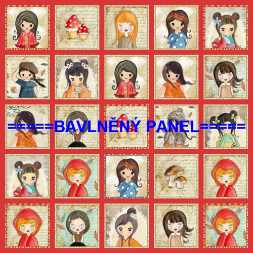Bavlněný panel /i na pexeso/ 35 x 35 cm