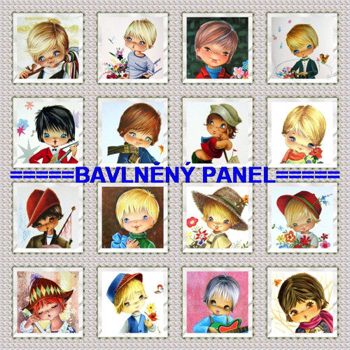 Bavlněný panel /i na pexeso/ 35 x 35 cm