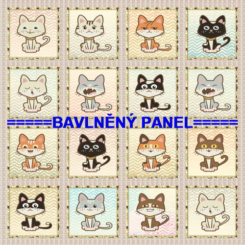 Bavlněný panel /i na pexeso/ 35 x 35 cm