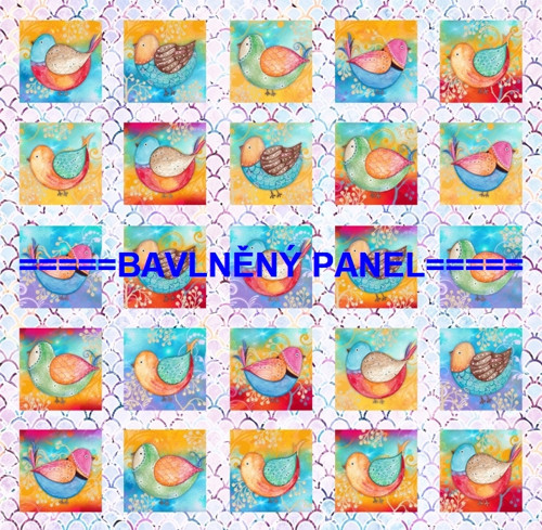 Bavlněný panel /i na pexeso/ 35 x 35 cm
