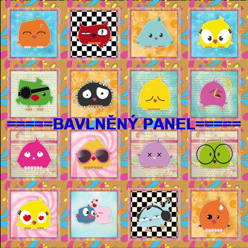 Bavlněný panel /i na pexeso/ 35 x 35 cm