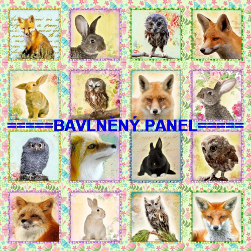 Bavlněný panel /i na pexeso/ 35 x 35 cm