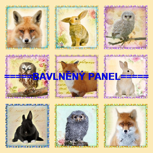 Bavlněný panel /i na pexeso/ 35 x 35 cm