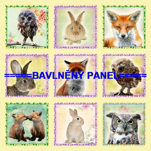 Bavlněný panel /i na pexeso/ 35 x 35 cm