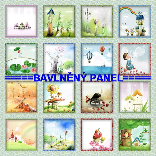 Bavlněný panel /i na pexeso/ 35 x 35 cm