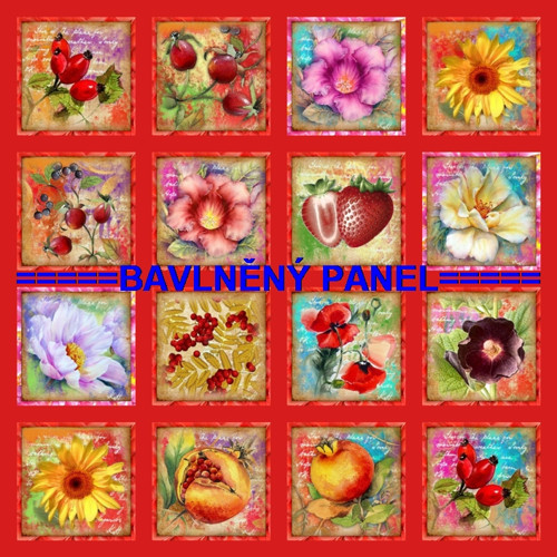 Bavlněný panel /i na pexeso/ 35 x 35 cm