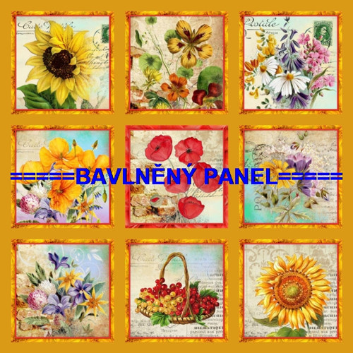 Bavlněný panel /i na pexeso/ 35 x 35 cm