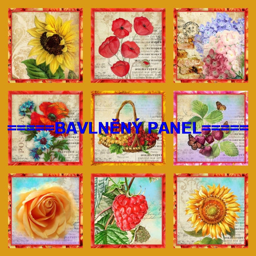 Bavlněný panel /i na pexeso/ 35 x 35 cm