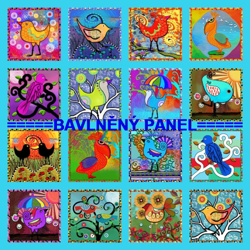 Bavlněný panel /i na pexeso/ 35 x 35 cm