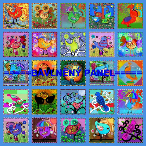 Bavlněný panel /i na pexeso/ 35 x 35 cm