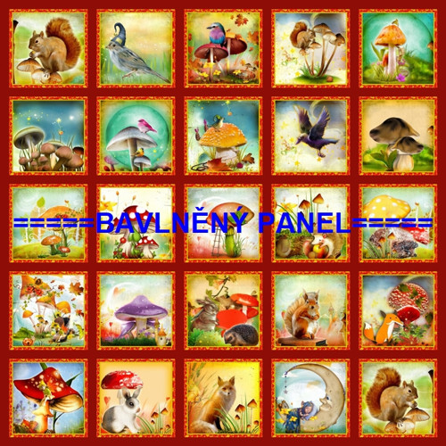 Bavlněný panel /i na pexeso/ 35 x 35 cm