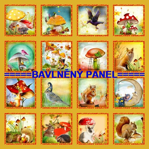 Bavlněný panel /i na pexeso/ 35 x 35 cm