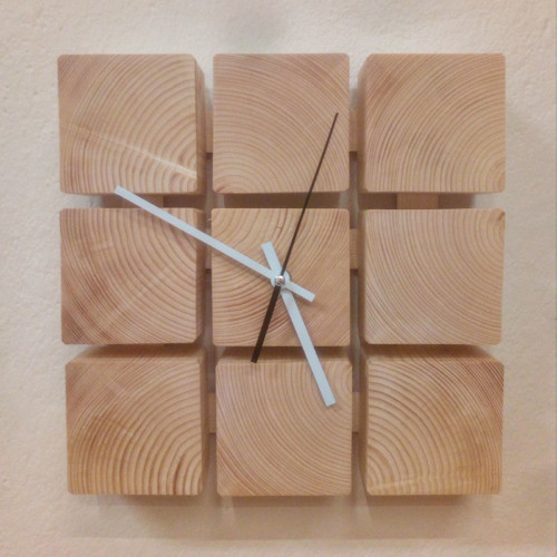 Dřevěné hodiny O´CUBE — foto 1