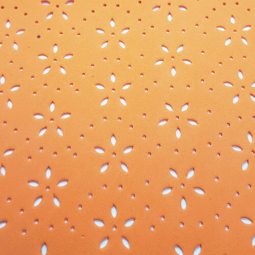 Pěnová guma Moosgummi, 20x30cm, oranžová, 1ks