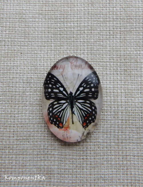 Skleněný kabošon 13x18mm 1kus