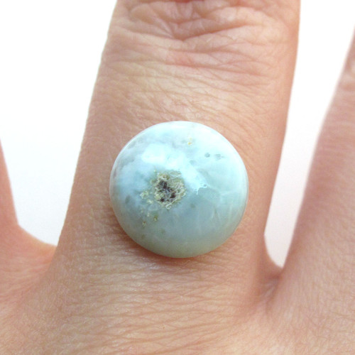 Kabošon larimar kruh 11,4mm — foto 1