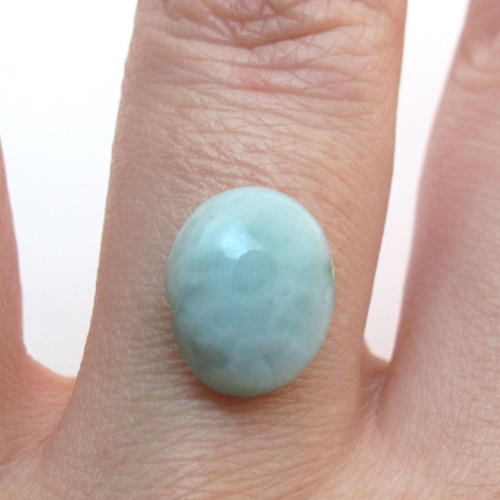 Kabošon larimar ovál 12,0mm REZERVACE — foto 1