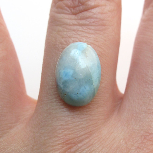 Kabošon larimar ovál 13,9mm — foto 1
