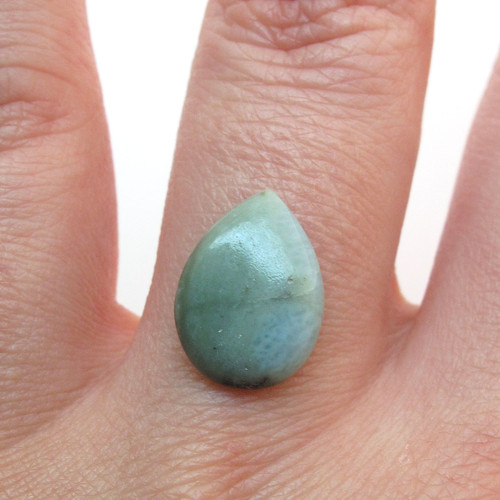 Kabošon larimar kapka 13,7mm REZERVACE — foto 1