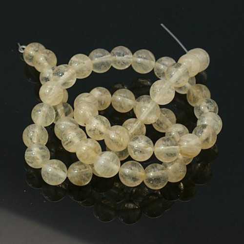 Skleněné korálky vodní meloun béžový 8mm/10ks
