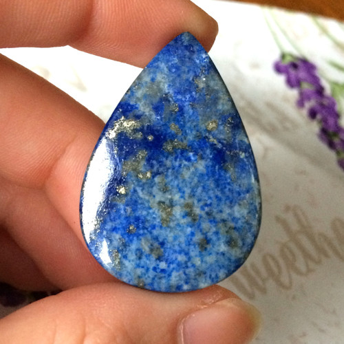 Lapis Lazuli kabošon slza (LL010/ 36x25x3 mm)