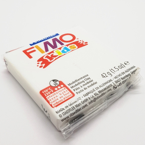 FIMO, bílá se třpytkama, 42g