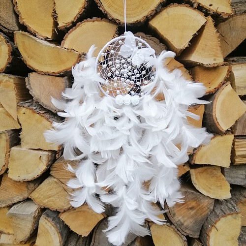 Lapač snů, 12 cm bílá barva