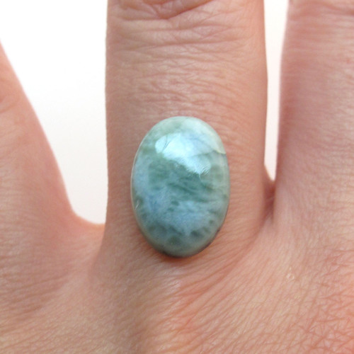 Kabošon larimar ovál 13,9mm — foto 1