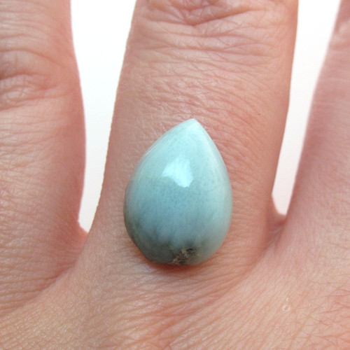 Kabošon larimar kapka 14mm — foto 1