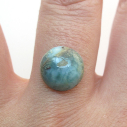 Kabošon larimar kruh 11,3mm — foto 1