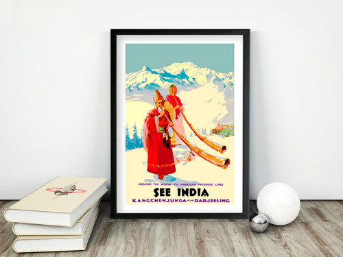 Vintage plakát India Darjeeling