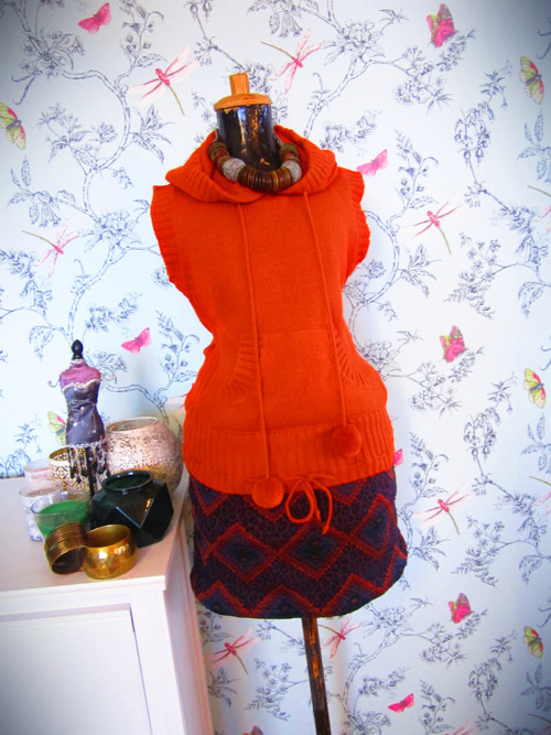 Vestička boho orange — foto 1