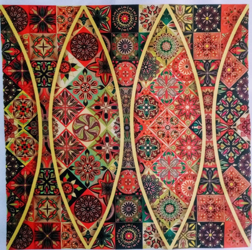 Bavlněná látka - panel 35 x 35 cm