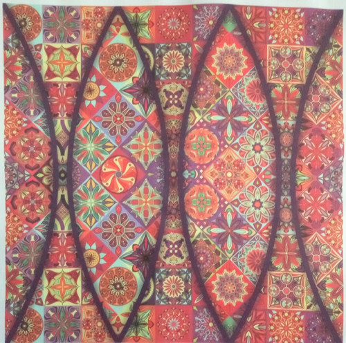 Bavlněná látka - panel 35 x 35 cm