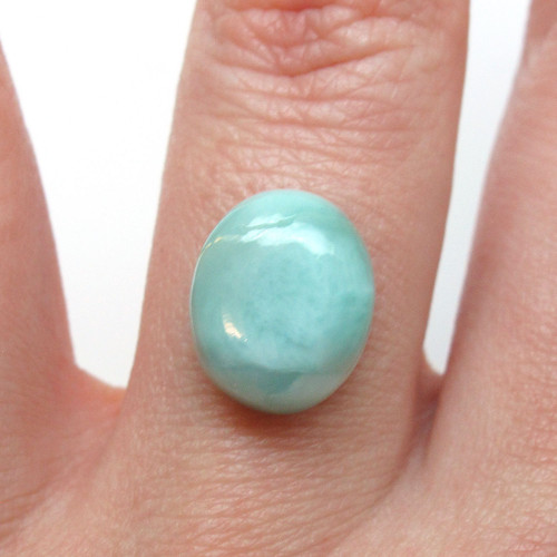Kabošon larimar ovál 12,7mm — foto 1