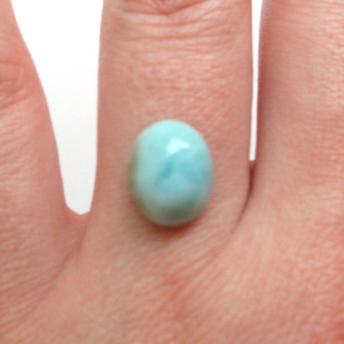 Kabošon larimar ovál 11,4mm REZERVACE — foto 1