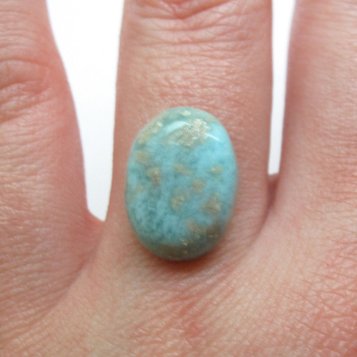 Kabošon larimar ovál 15,9mm — foto 1