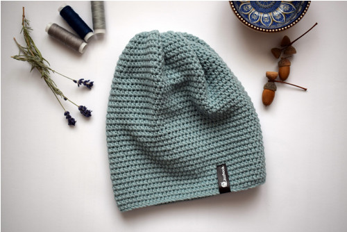 Háčkovaná čepice 100% merino — foto 1