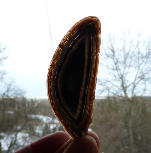 Achát plátek - 7,6 cm