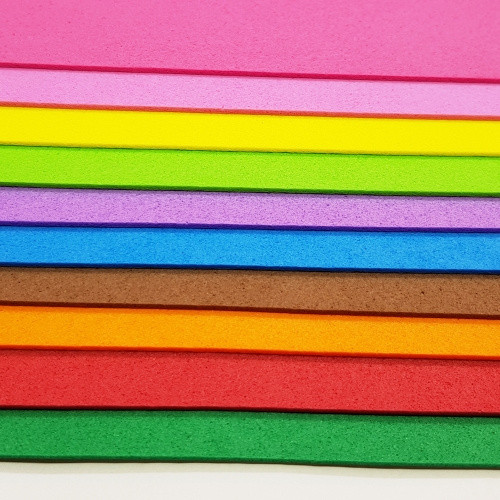 Pěnová guma, 20x30cm, mix, 10ks